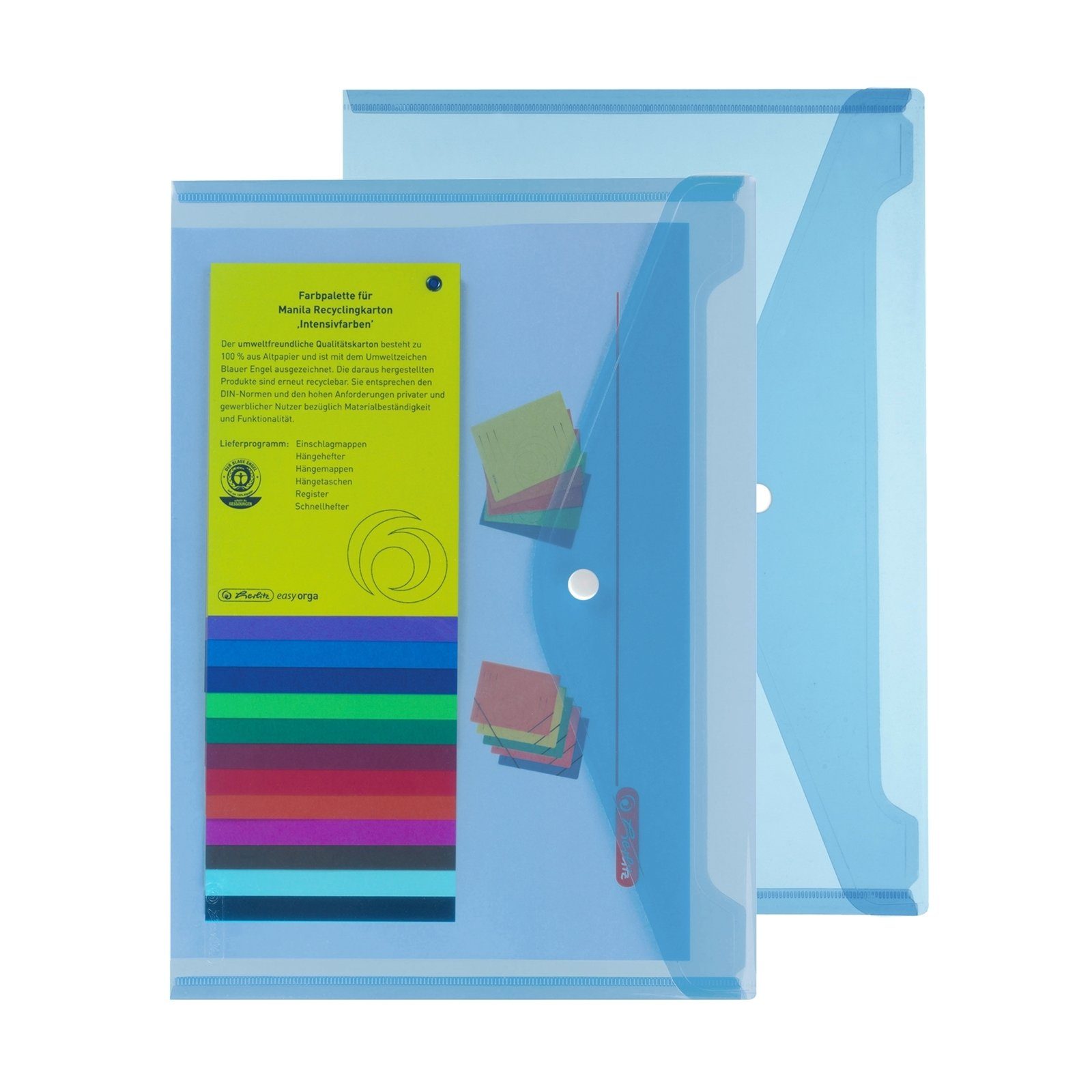 Herlitz Hefter Dokumententaschen A4 Polypropylen 2er Set Blau