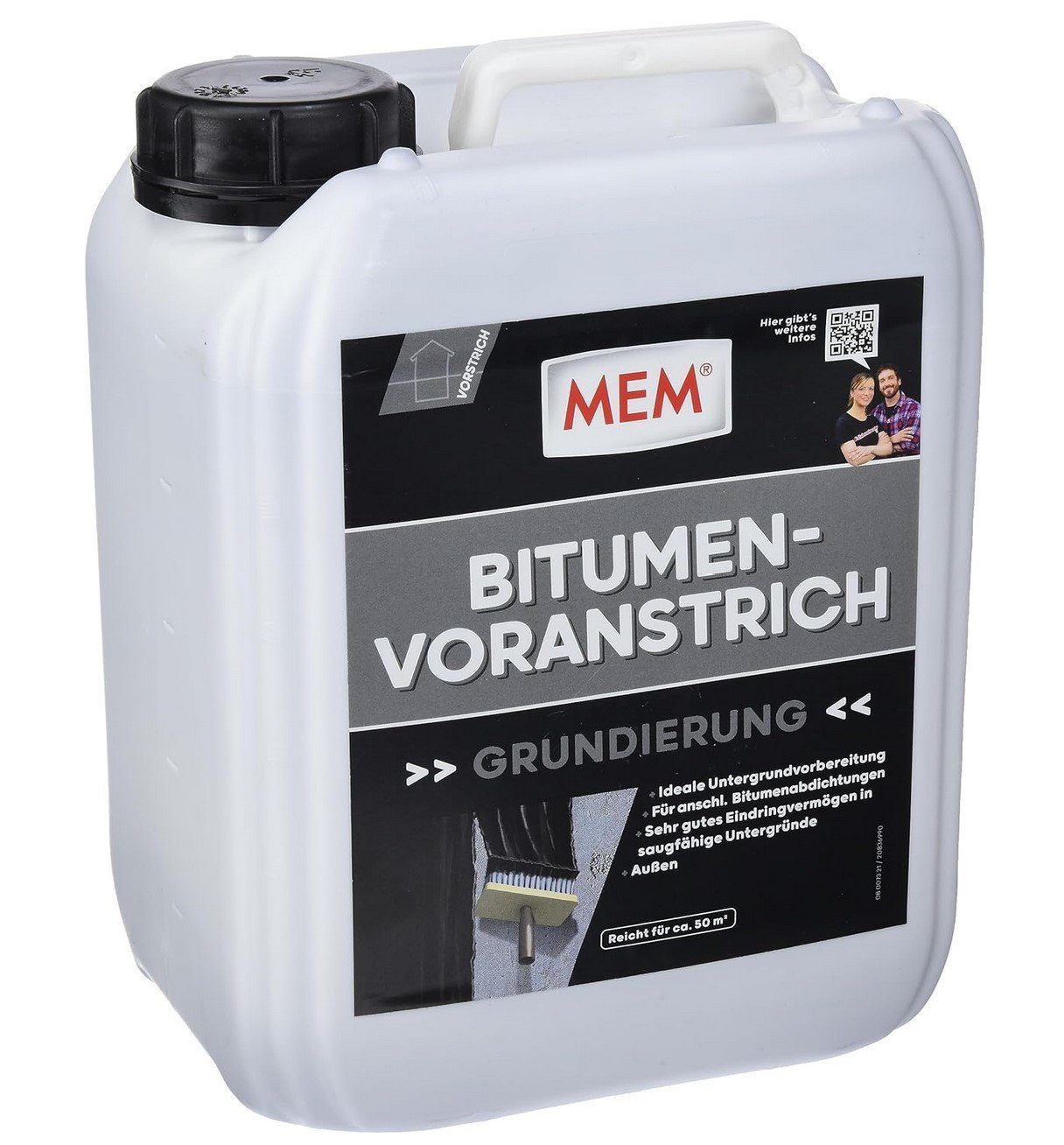 MEM Bauchemie Reparaturmasse MEM Bitumen-Voranstrich, 5 Ltr