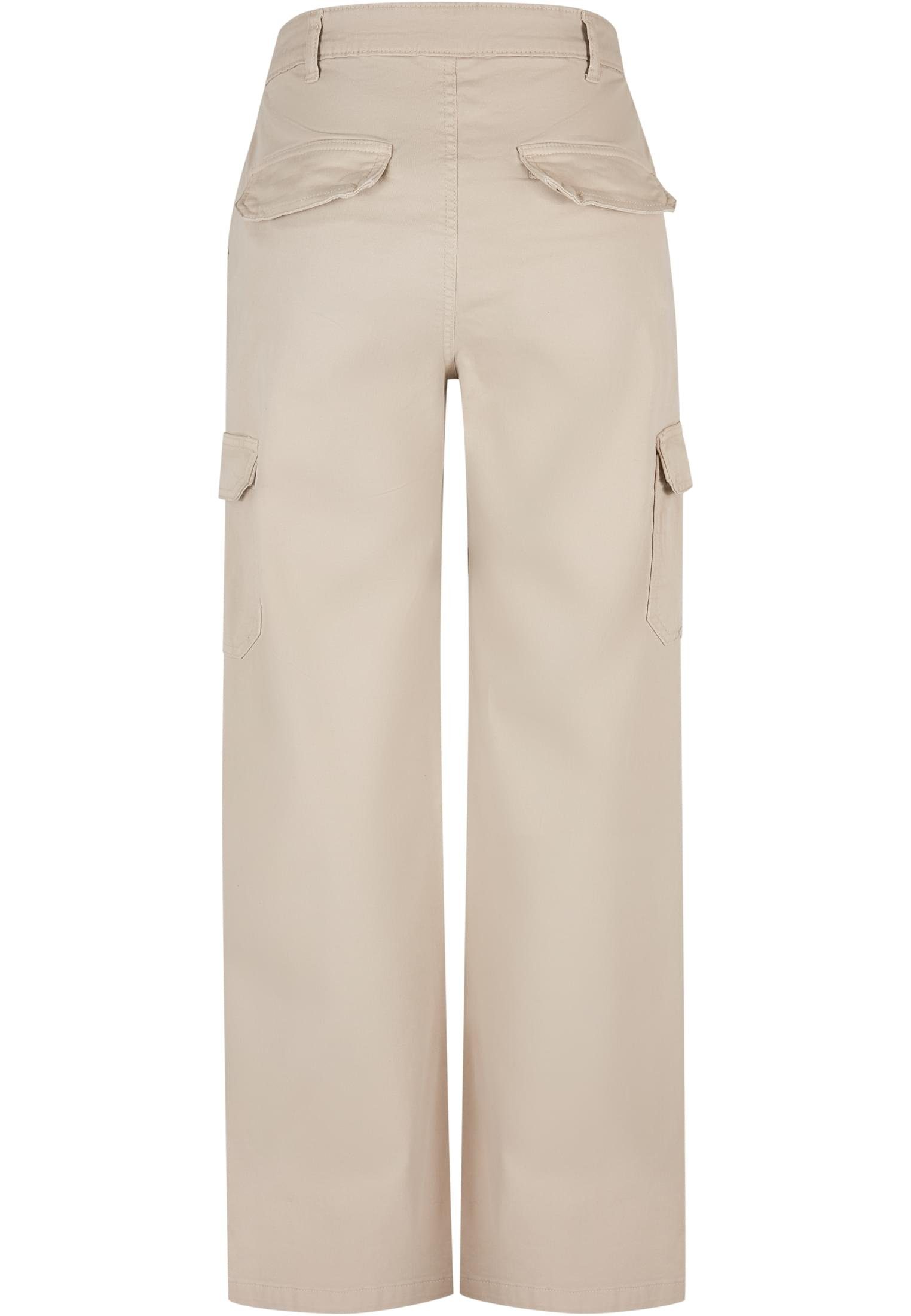 Pants CLASSICS High softseagrass Ladies Straight URBAN Waist (1-tlg) Stoffhose Damen Cargo