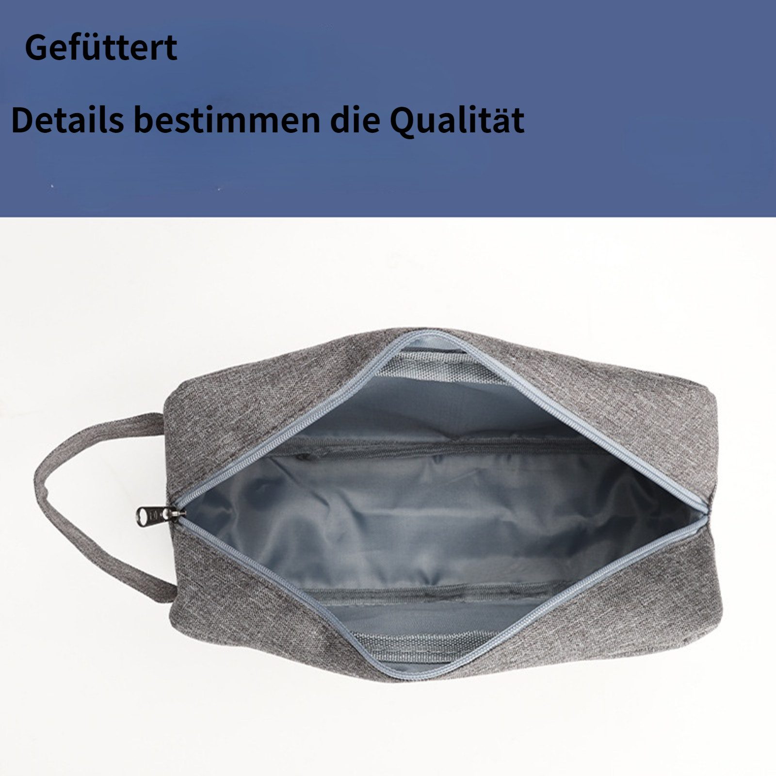 Blusmart Kulturbeutel Tragbarer Kulturbeutel (Aufbewahrung/Einfach/Wasserdicht, Unisex), Perfekt für unterwegs und zu Hause