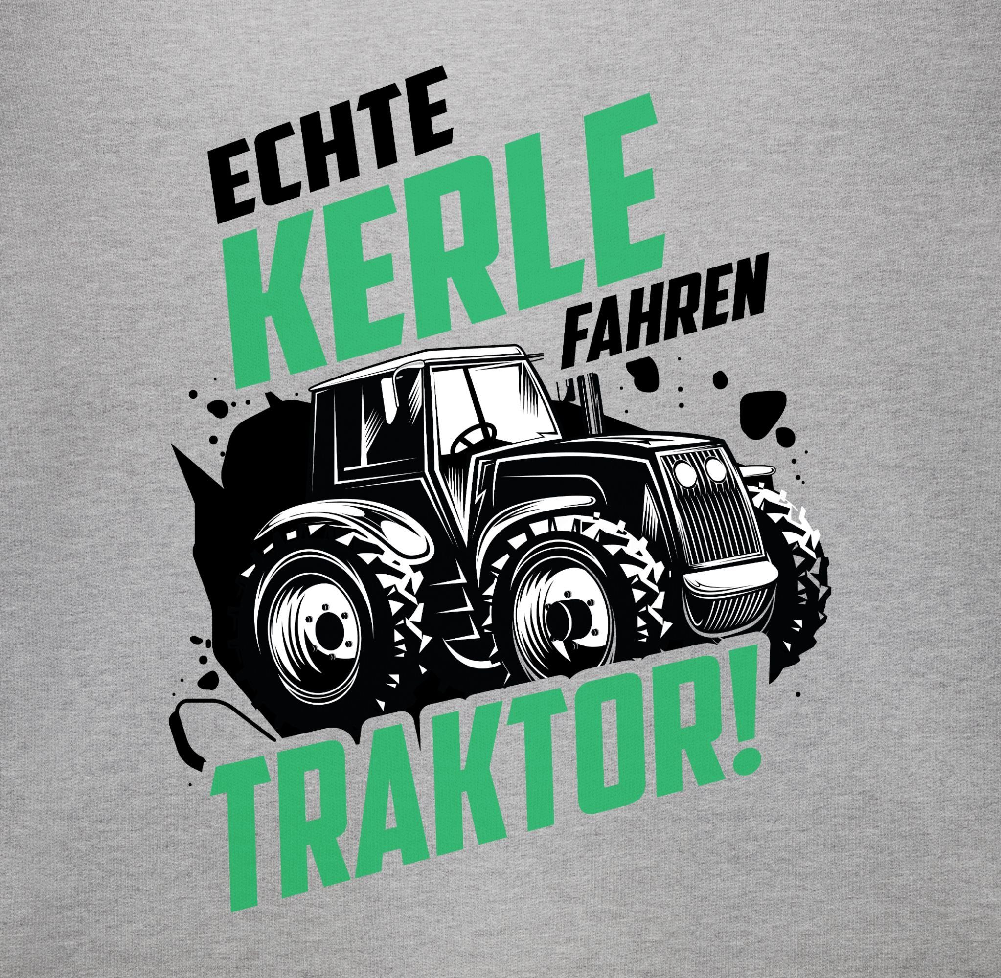 Bauer Grau Trecker fahren meliert Geschenk Echte 1 Shirtbody Baby und Traktor Traktor Bagger Kerle Shirtracer Landwirt Co.