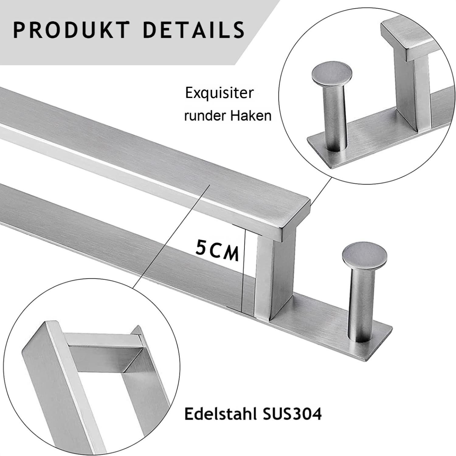 Refined Living Handtuchstange Ohne Bohren Handtuchhalter Selbstklebend für günstig online kaufen