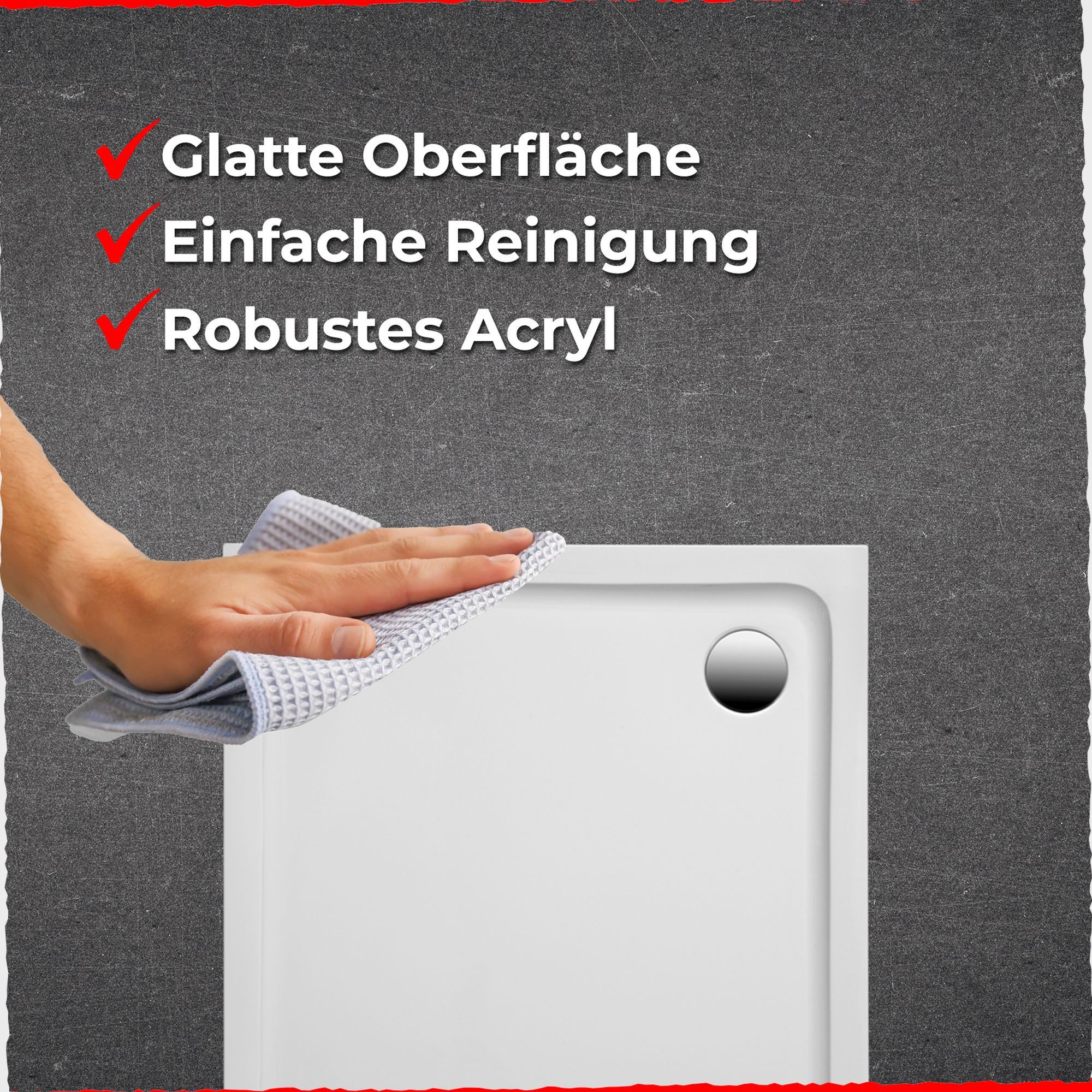 Schulte Duschwanne Adria, Größenauswahl, Sanitäracryl, Weiß, günstig online kaufen