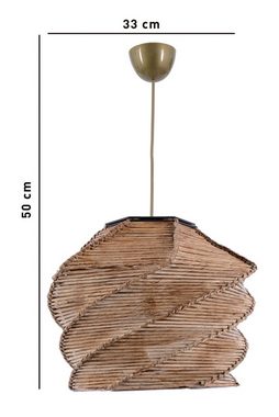 Opviq Kronleuchter RucheFLH, Beige, Kronleuchter, 32 x 32 cm, Holzkörper