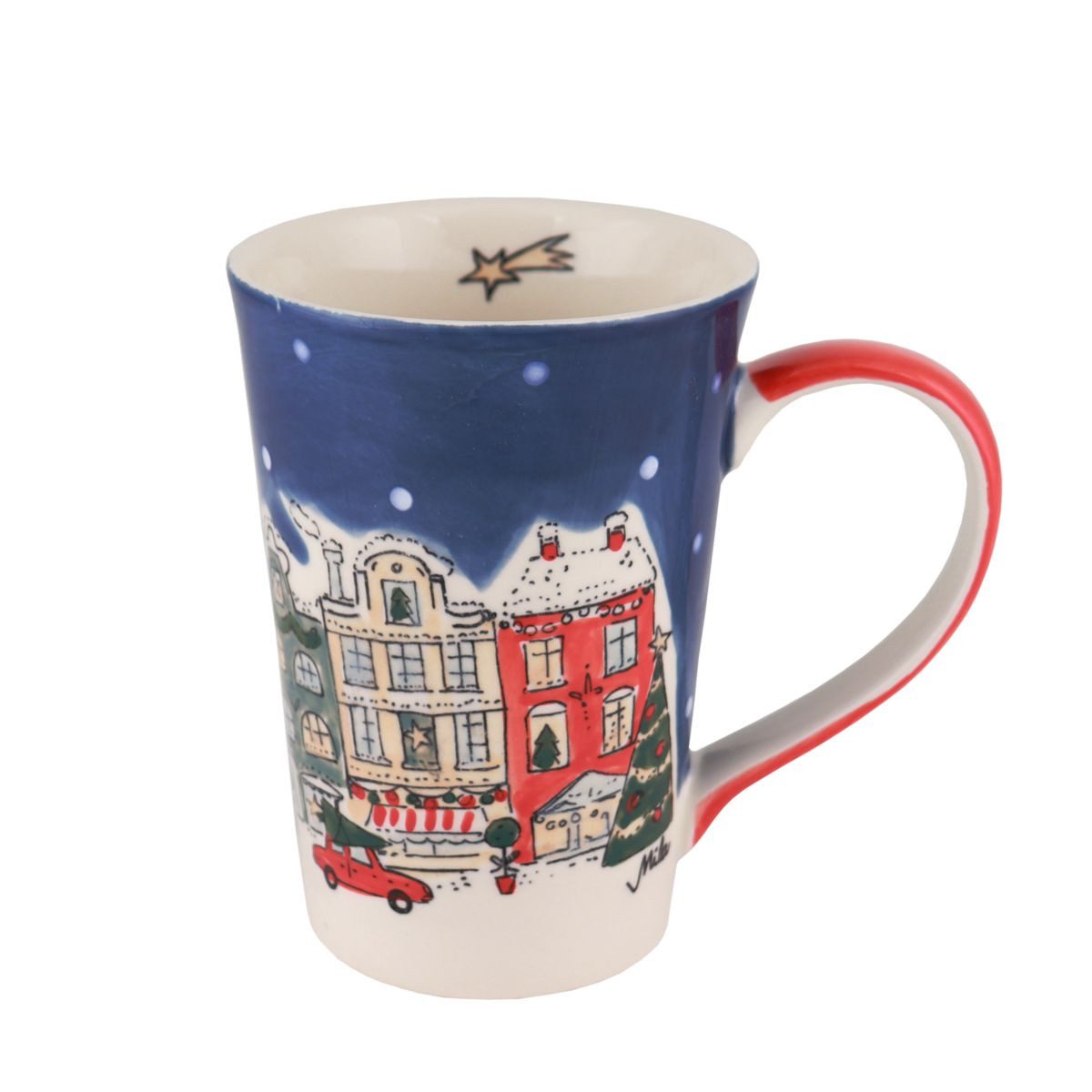 Mila Becher Mila Keramik-Teebecher Christmas Shopping, ca. 400 ml