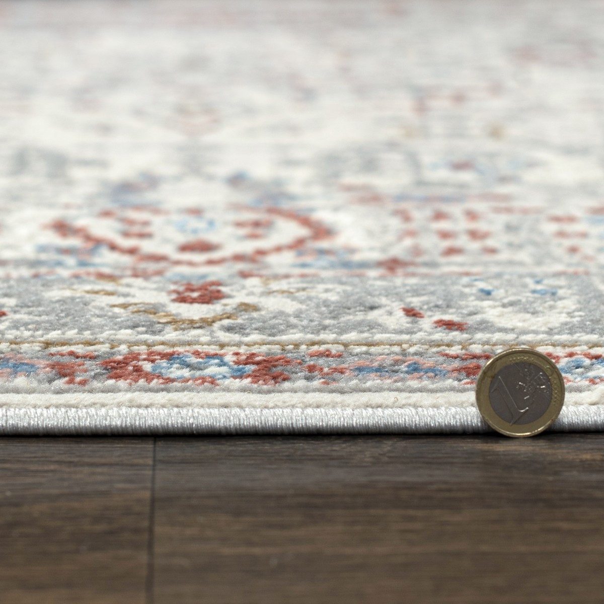 Mazovia Orientteppich Orientalisch Bordüre Beige Creme Wohnzimmer, Schlafzimmer, Esszimmer, Fußbodenheizung – Bild 4 von 5