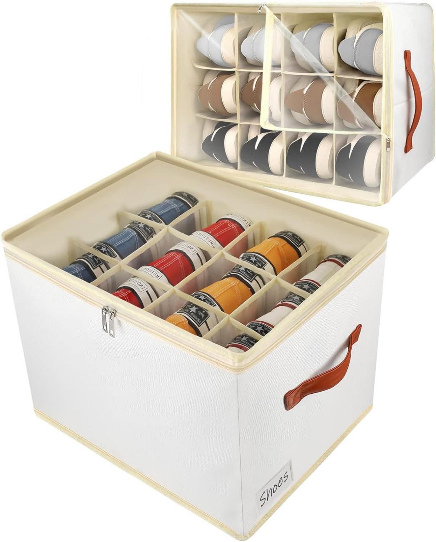 Schuhformer Schuhaufbewahrung Schuh Organizer Schrank Schuhbox Stapelbar 24 Zellen