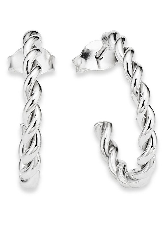 Bruno Banani Paar Creolen Schmuck Geschenk Silber 925 Ohrschmuck Ohrringe