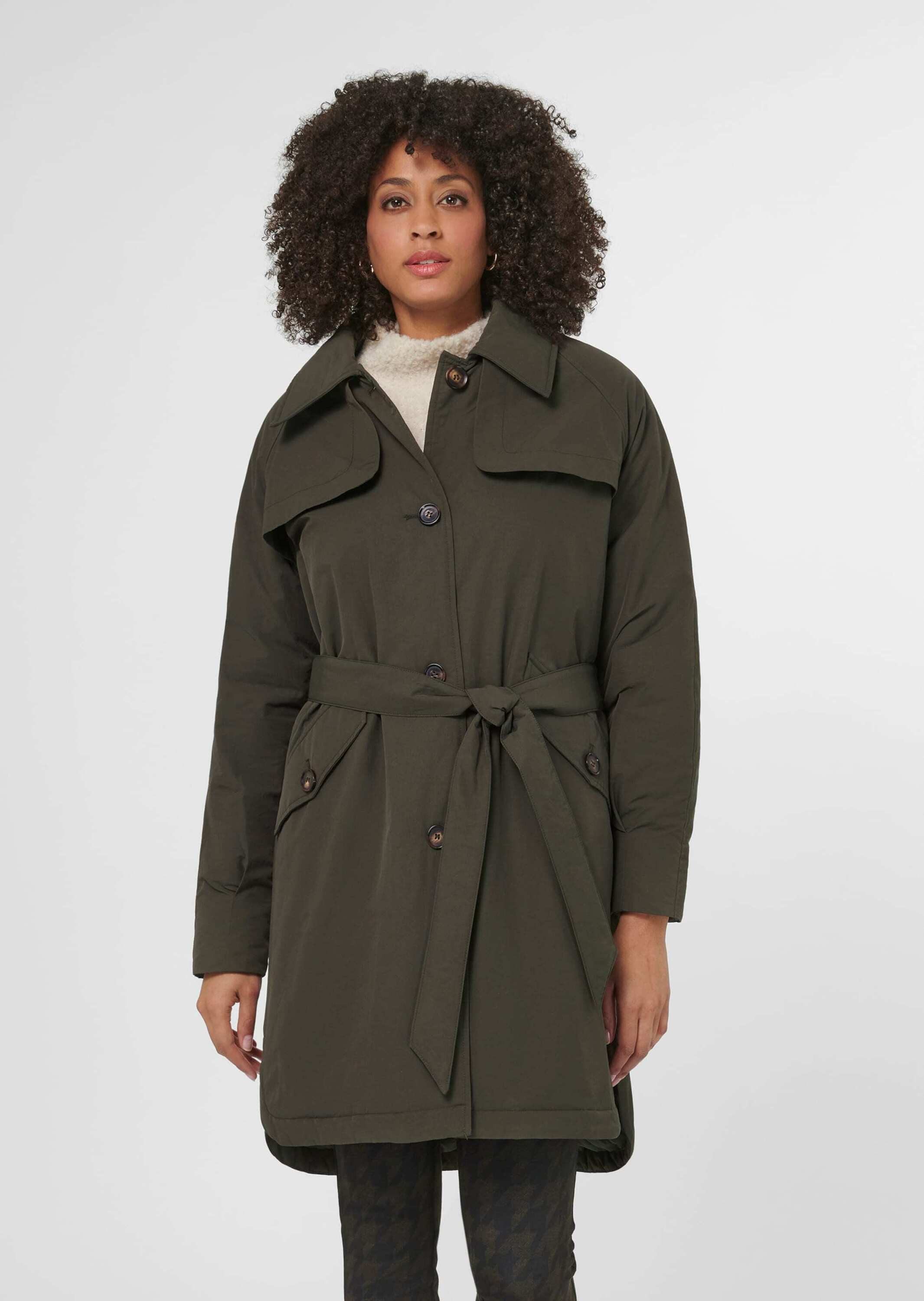 Kurzmantel Modischer Trenchcoat mit Warmfutter