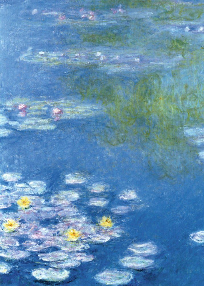 Postkarte Kunstkarte Claude Monet "Seerosen (Ausschnitt)"
