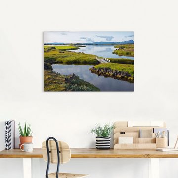 Artland Leinwandbild Myvatn, Seebilder (1 St), auf Keilrahmen gespannt