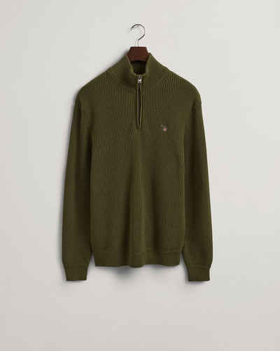 Gant Strickpullover D2. COTTON WOOL RIB HALF ZIP