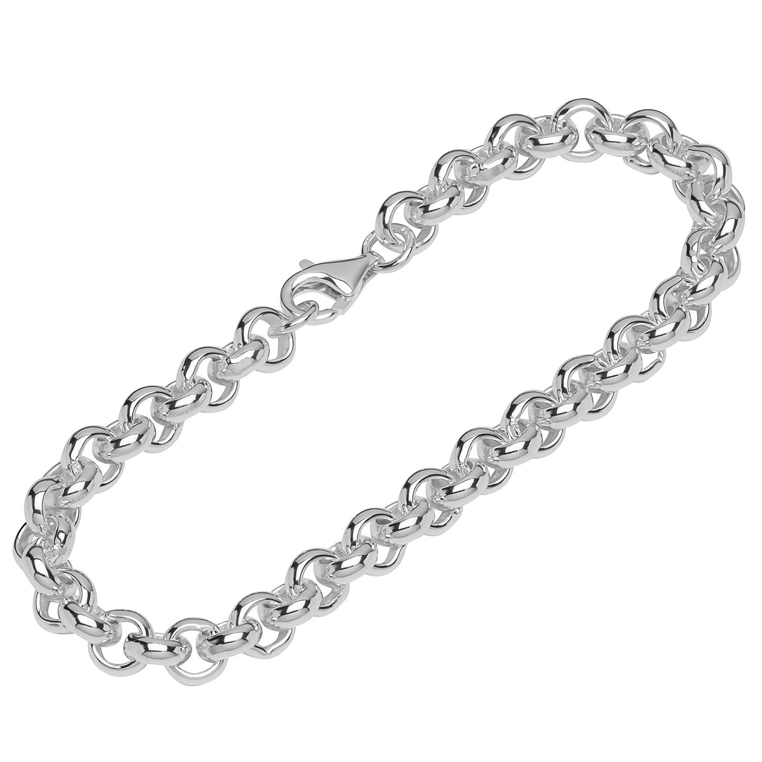 Silber Erbskette we Sterling Silberarmband 925 NKlaus Armband 21cm rund