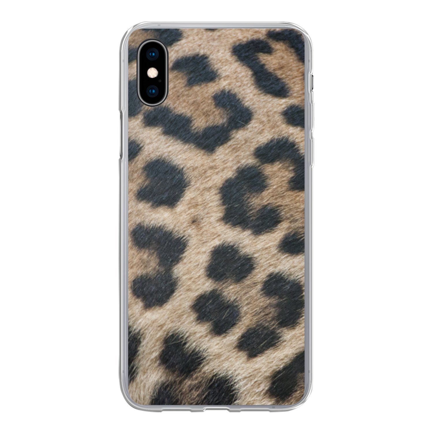 MuchoWow Handyhülle für Apple iPhone XS Leopardenmuster, Smartphone-Bumper, Print, Handy Schutzhülle Dünn