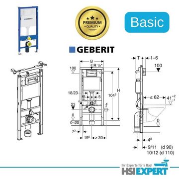 Grohe Tiefspül-WC Grohe WC spülrandlos optinal mit Vorwandelement, Wandmontage, Abgang Waagerecht, Mit LotusClean Beschichtung