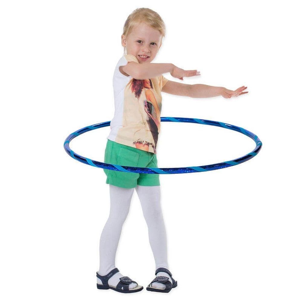 Hoopomania Hula-Hoop-Reifen Super Star Kinder Hula Hoop, Ø60cm, Blau-Blau