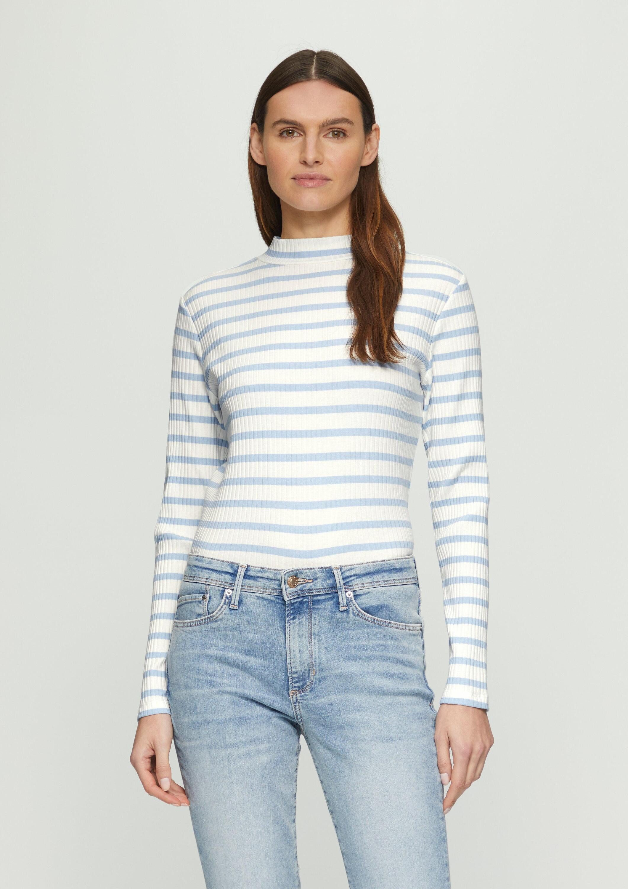 s.Oliver Langarmshirt T-Shirt Langarmshirt mit Rippstruktur günstig online kaufen