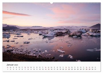 CALVENDO Wandkalender Island - Ein einzigartige Insel. (Premium, hochwertiger DIN A2 Wandkalender 2023, Kunstdruck in Hochglanz)