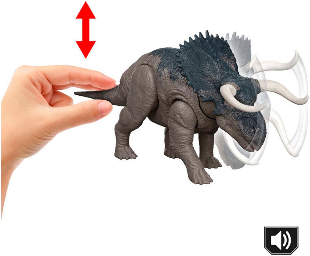 Mattel® Actionfigur Jurassic World, Rebirth, Wild Roar, Dino Sortiment mit Geräuschen, (1-tlg), Lieferung erfolgt sortiert, Abbildungen dienen als Beispiele