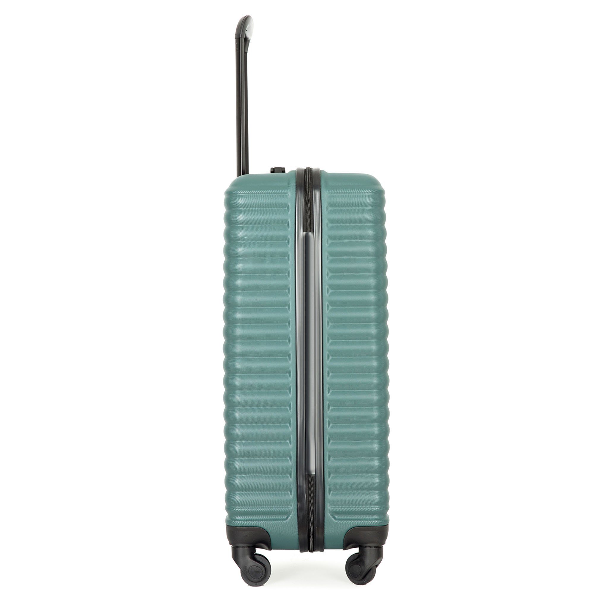 Flieks Hartschalen-Trolley, 4 Rollen, Koffer Handgepäcktrolley Reisekoffer, ABS-Material, TSA-Schloss