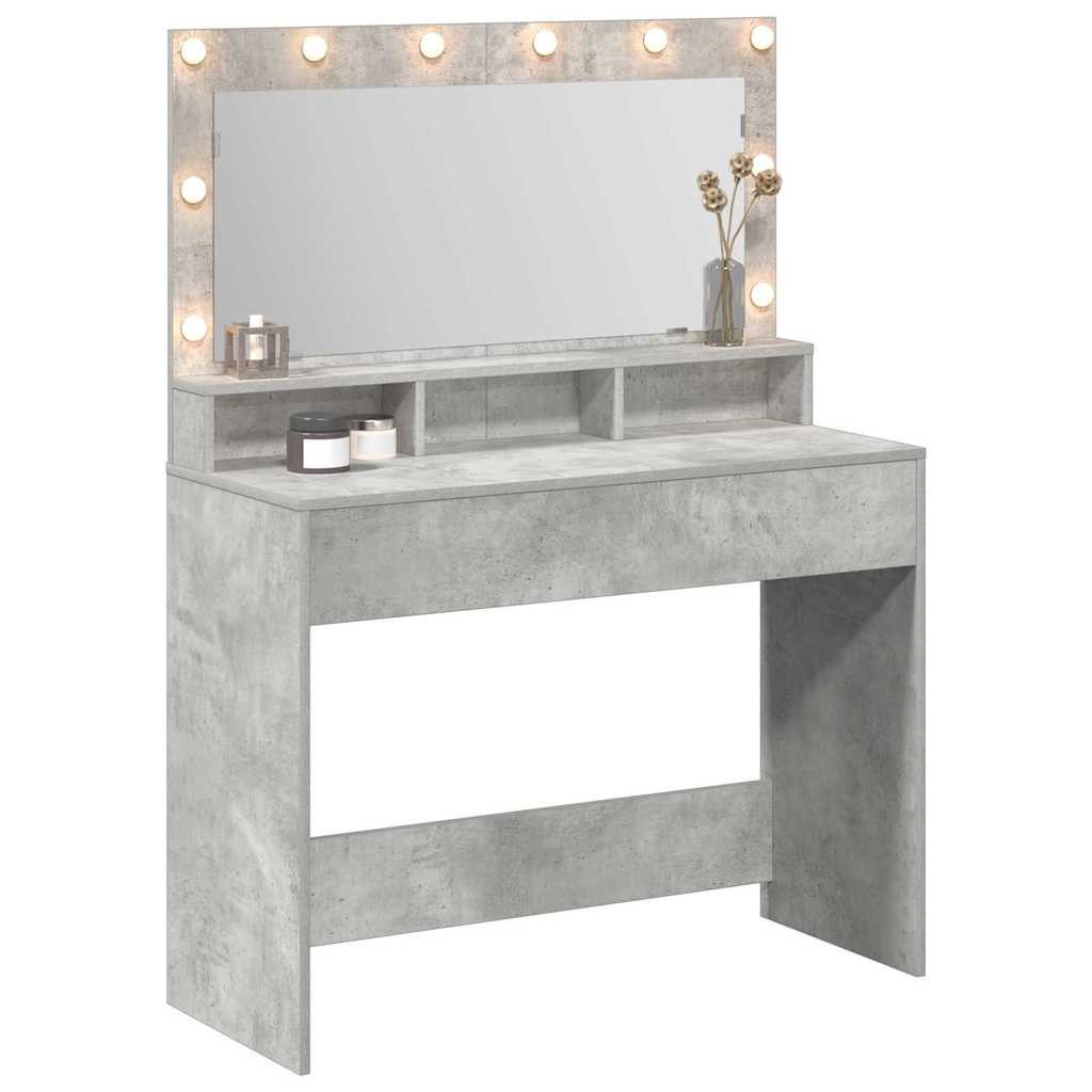 vidaXL Schminktisch Schminktisch Beton Grau 100 x 41 x 135 cm Holzwerkstoff (1-St)