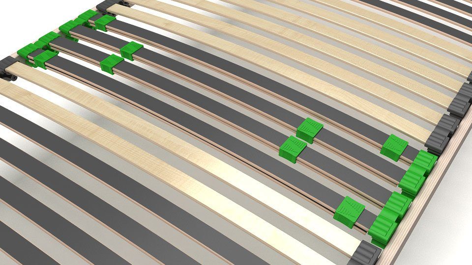 Lattenrost fertig montiert - FixSTAR - 7-Zonen - 28 Federleisten, Klappbar, Lattenrost2go, Kopfteil nicht verstellbar, Fußteil nicht verstellbar, kein zusammenbauen, da fertig montiert