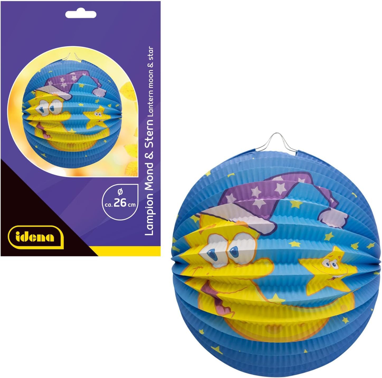Idena Umzugslaterne Idena Mond & Sterne Laterne aus FSC-zertifiziertem Papi günstig online kaufen