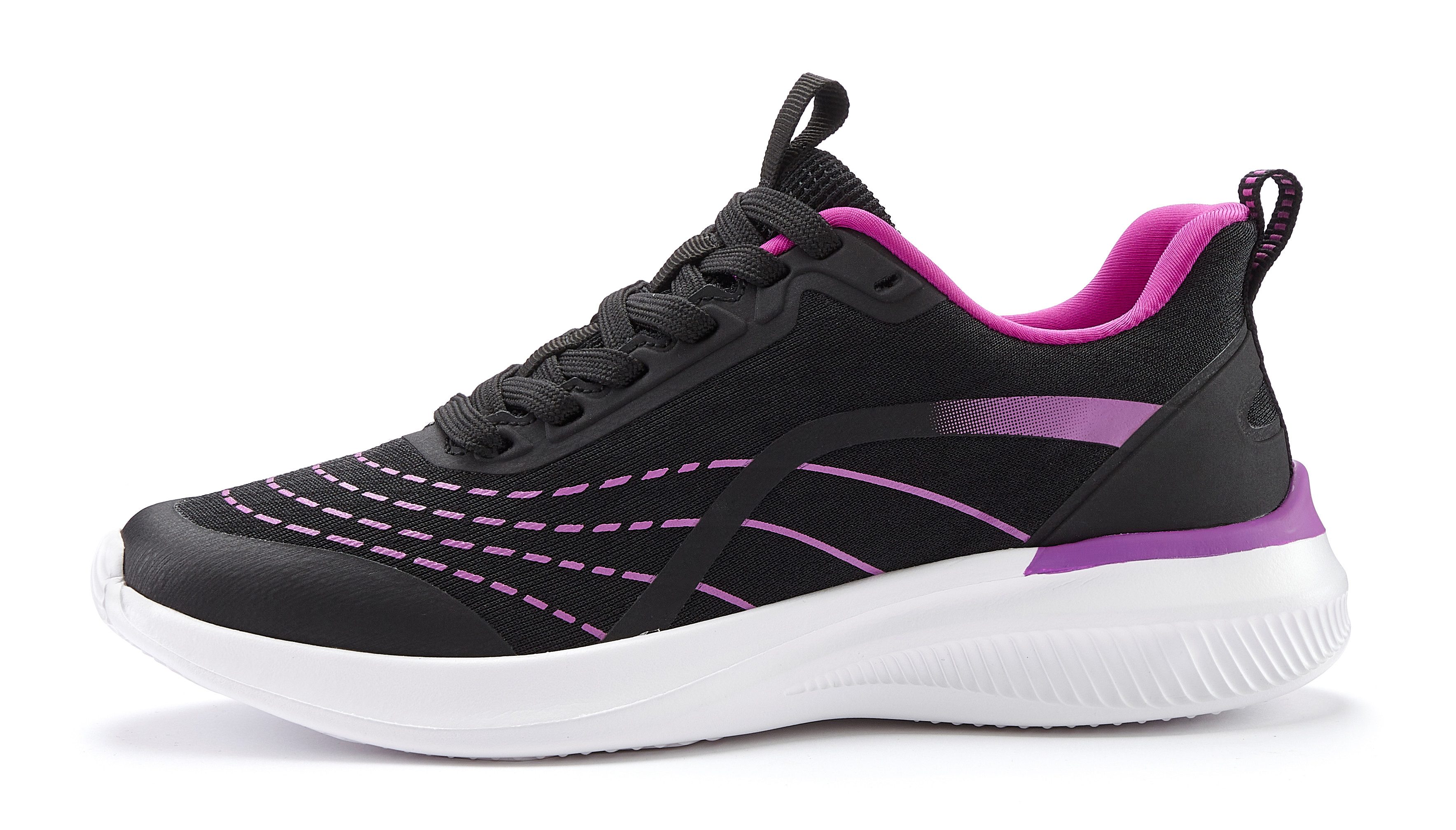 LASCANA Halbschuh, Schnürschuh, Freizeitschuh, Turnschuhe, Sneaker aus Textil mit Farbakzenten