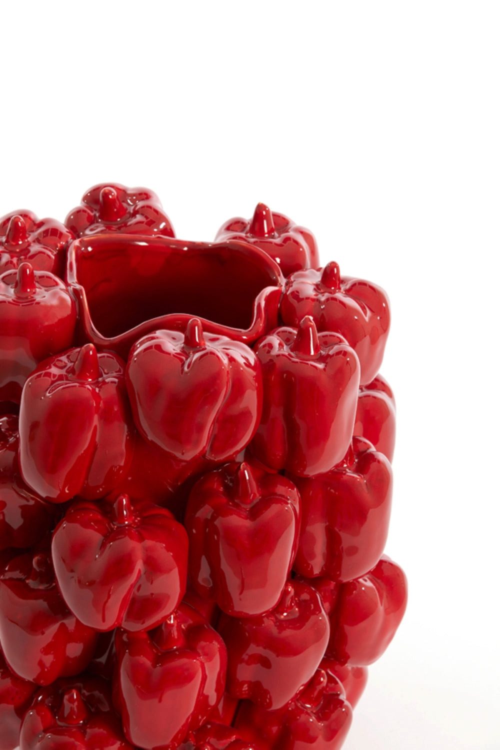 Dirk Davids Leuchten GmbH Dekovase Deko-Vase Keramikvase Paprika-Struktur Rot 23,5x23x32,5 cm
