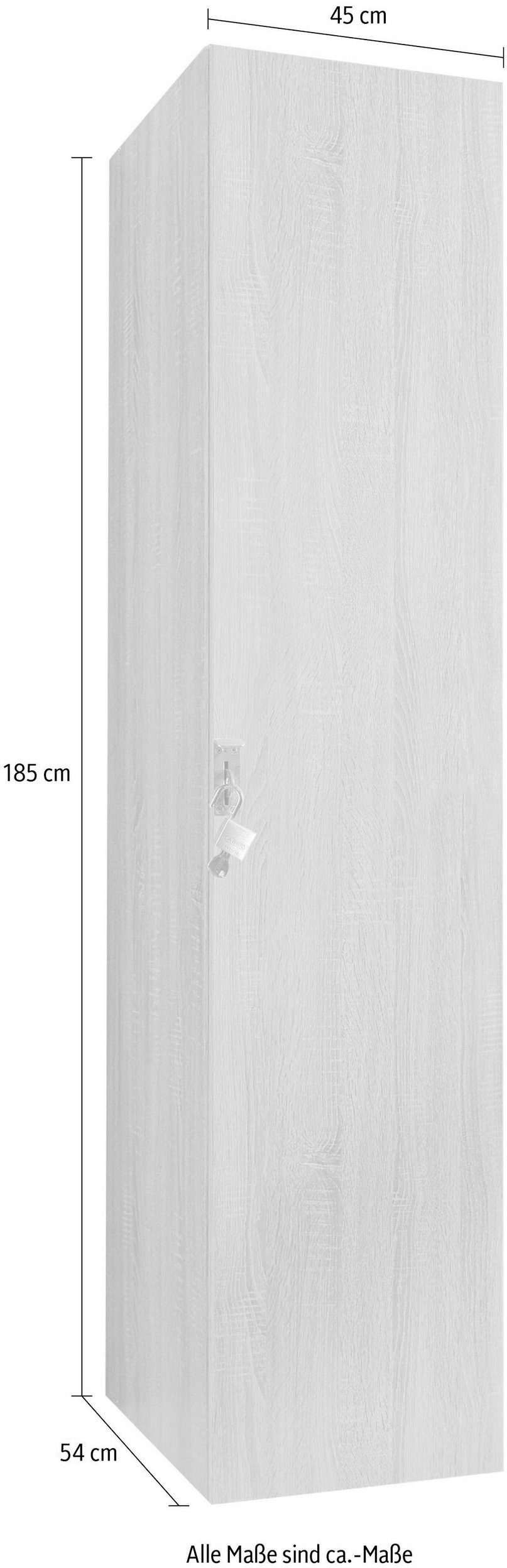 Wimex sägerau-Nachbildung Eiche | 45 cm Breite Eiche Schranksystem Multiraumkonzept sägerau-Nachbildung