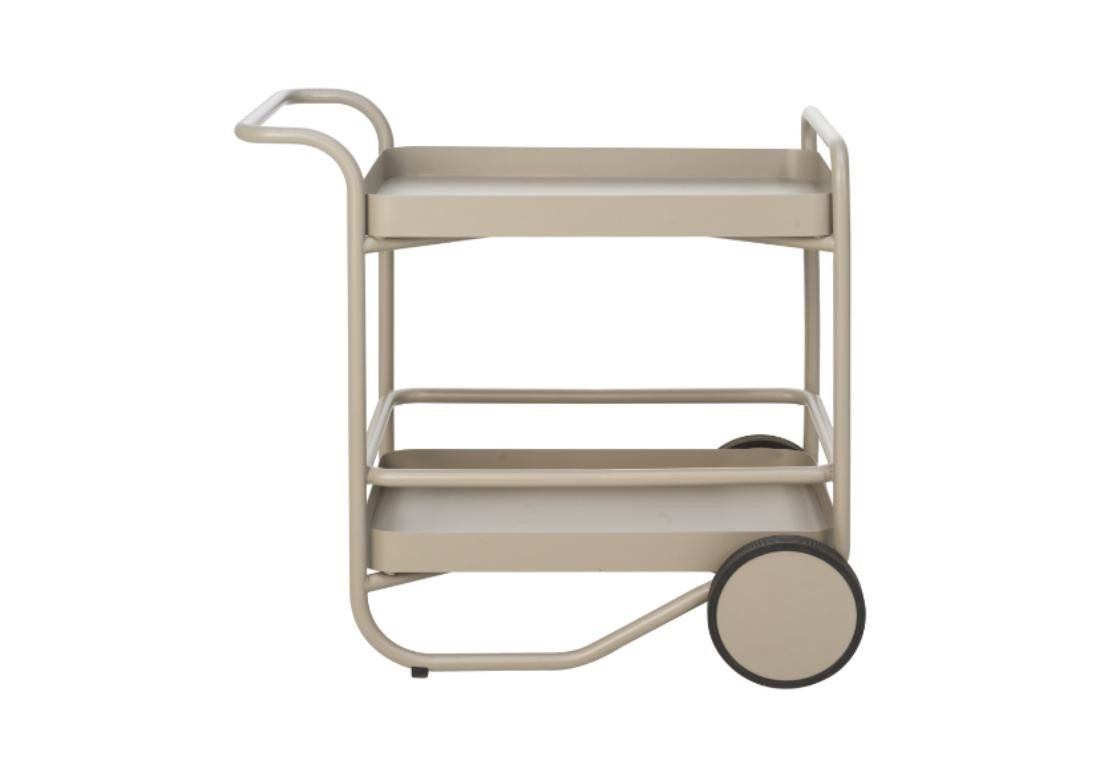 Natur24 Gartentisch Trolly Servierwagen 59 x 80 x 88 cm Aluminium Khaki