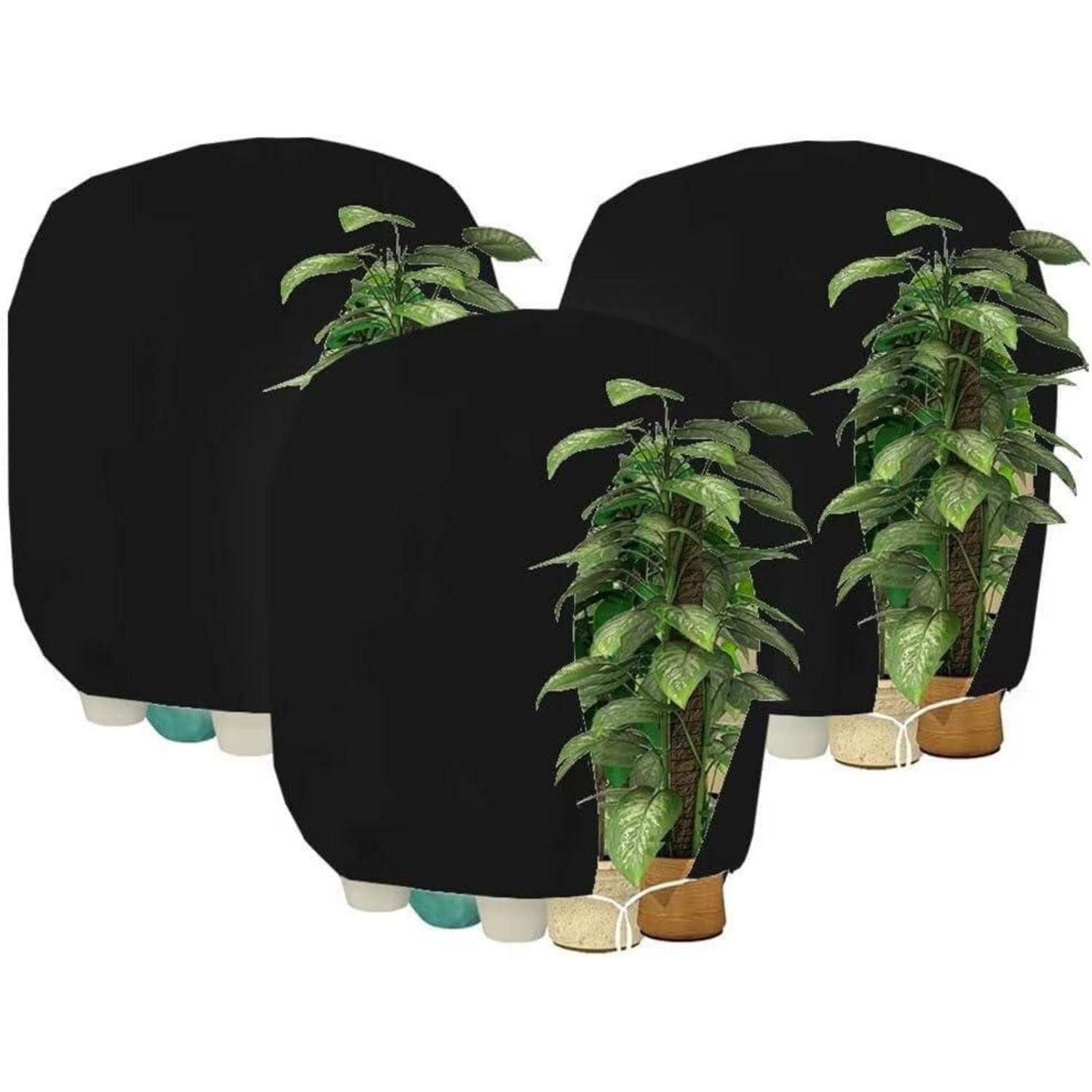 LuxusKollektion Abdeckhaube Pflanzenabdeckung Winterschutz 120x180cm Schwarz 3 Stück