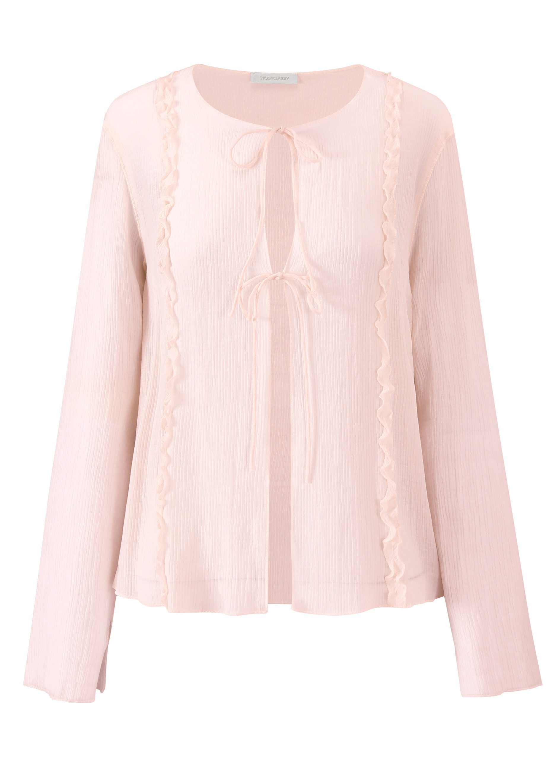 SASSYCLASSY Langarmbluse Feminine Bluse Damen mit günstig online kaufen