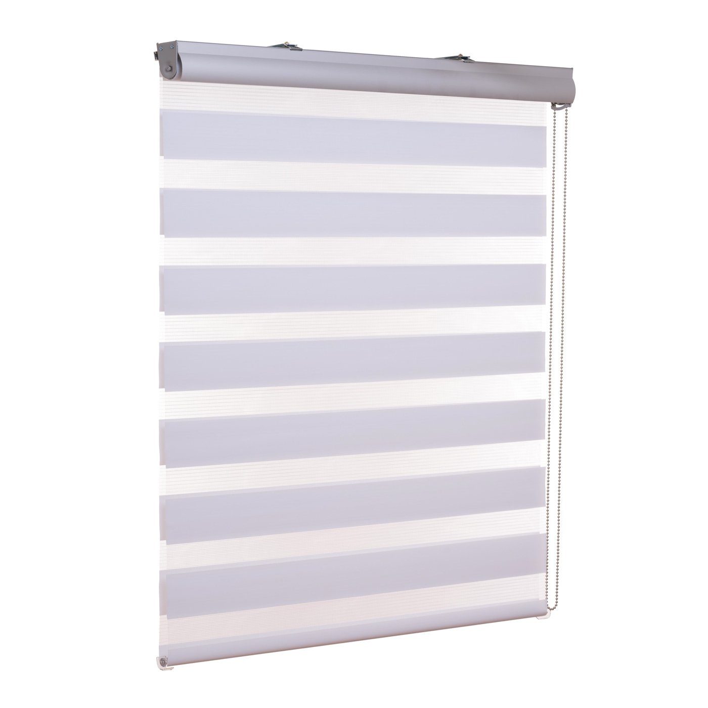 Doppelrollo Doppelrollo weiß mit Kassette Aluminium Duorollo Rollo
