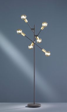 TRIO Leuchten Stehlampe CROSS, ohne Leuchtmittel, Fussschalter,schwenkbar, Leuchtmittel tauschbar