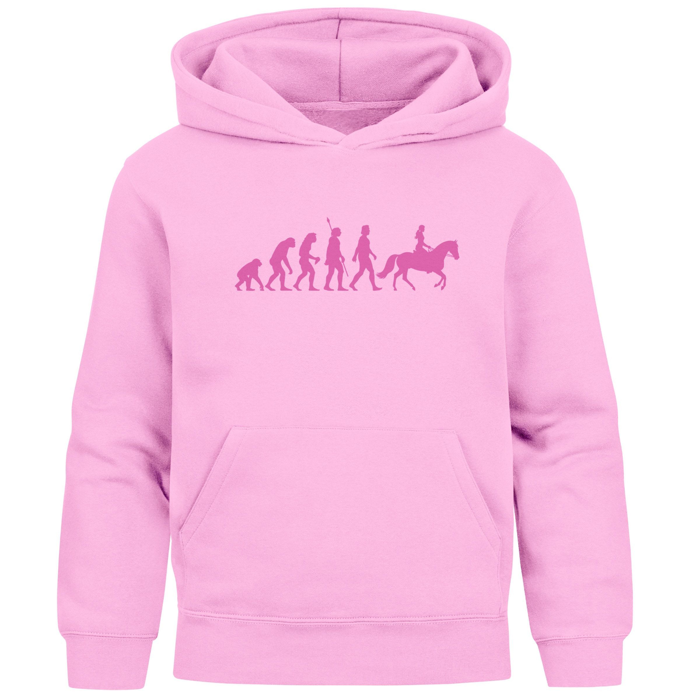 Hoodie Kinder Hoodie Mädchen Pferde Evolution Grafik Aufdruck