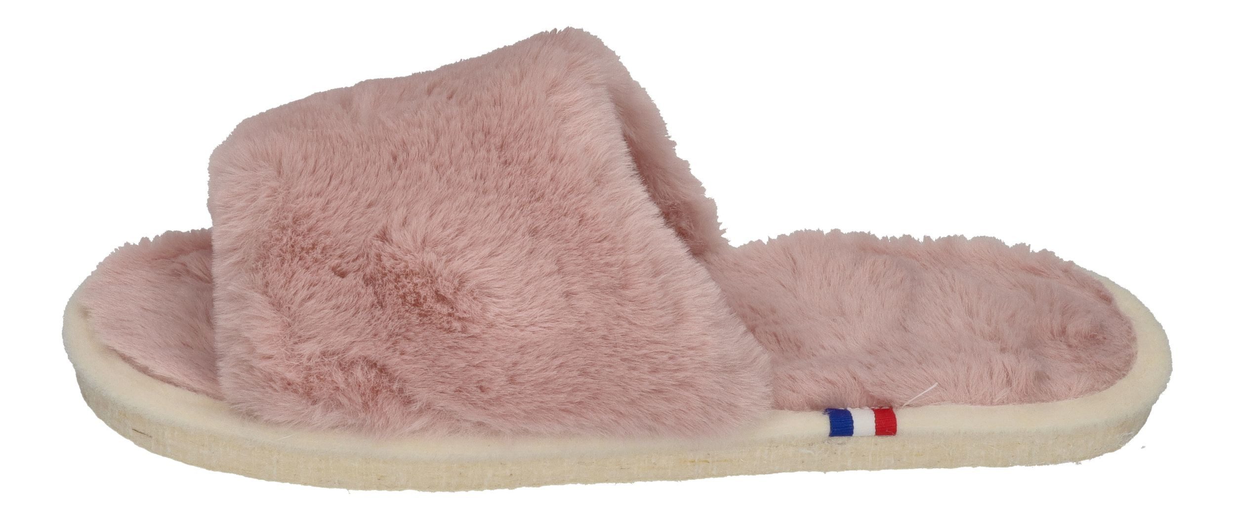 espadrij l´originale PLAGE FLUFFY Hausschuh Rose
