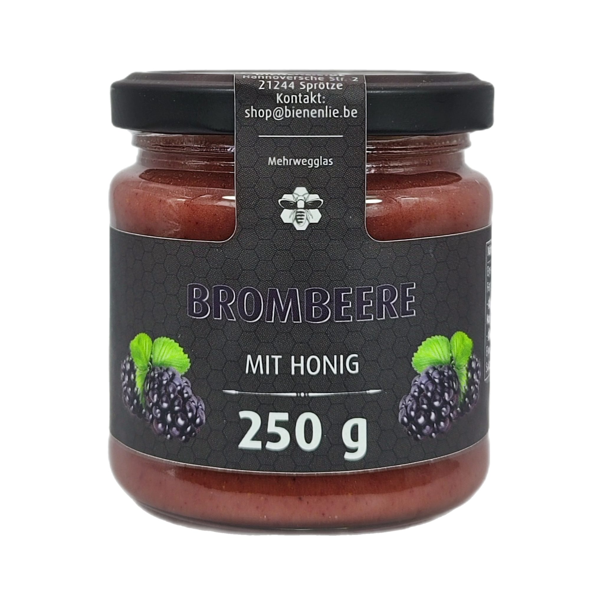 Imkerei BienenLie.be Honig Brombeere mit Honig - fruchtig & säuerlich, 250g, 1 x 250 g, 1 St.