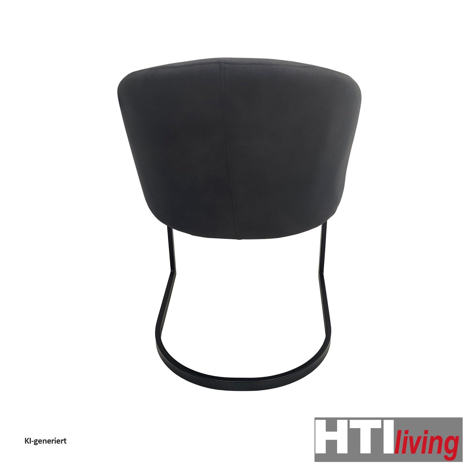 HTI-Living Esszimmerstuhl Esszimmerstuhl 2er Set Vemal Schwarz (Set, 2 St), Schwingstuhl Küchenstuhl – Bild 4 von 5