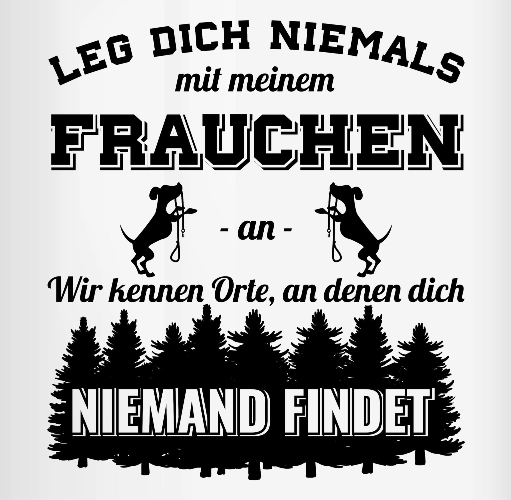 niemals Hundebesitzerin dich mit Gesch, - Frauchen Leg Keramik, Tasse an meinem Sprüche Statement Shirtracer 3 Hellgrün Lustig
