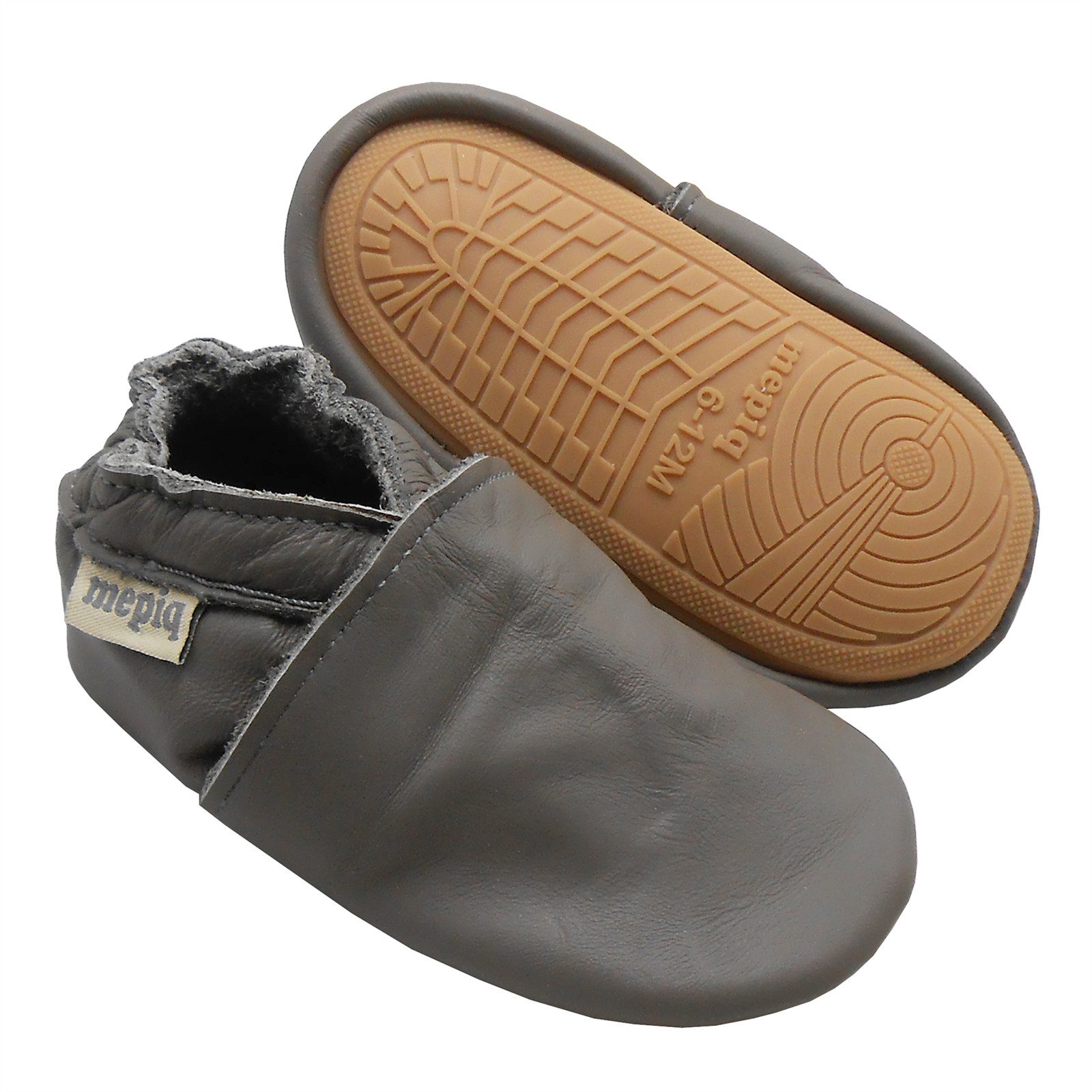 mepiq Mepiq Baby Lauflernschuhe aus 100 % Leder mit rutschfester Sohle Krabbelschuh