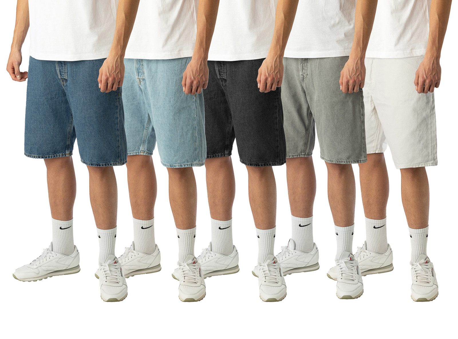 Jack & Jones Jeansshorts JACK & JONES Baggy Jeans Shorts Langlebig & robust dank Twill-Webung – Bild 4 von 4
