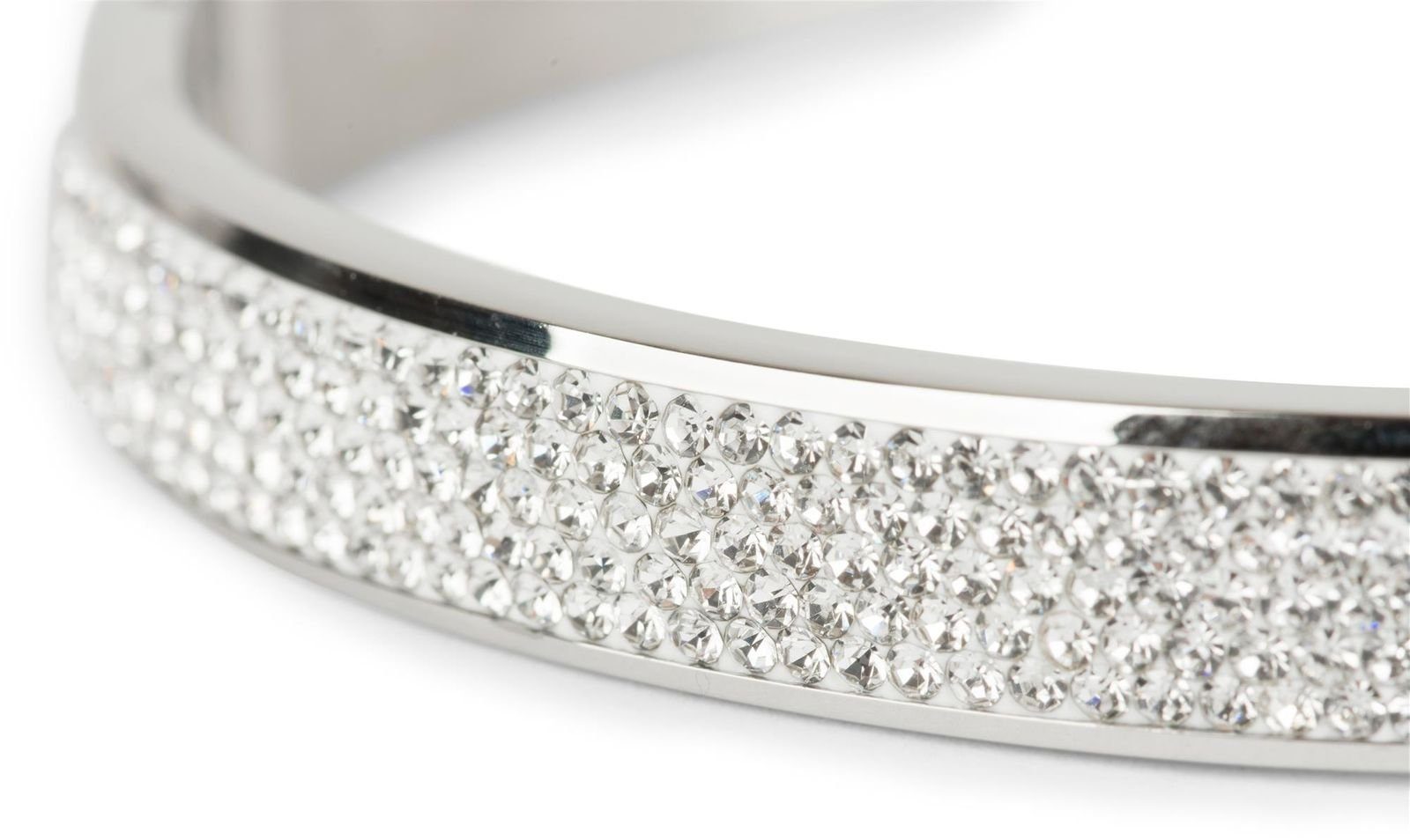 styleBREAKER Armreif Edelstahl Armreif mit Strass (1-tlg)