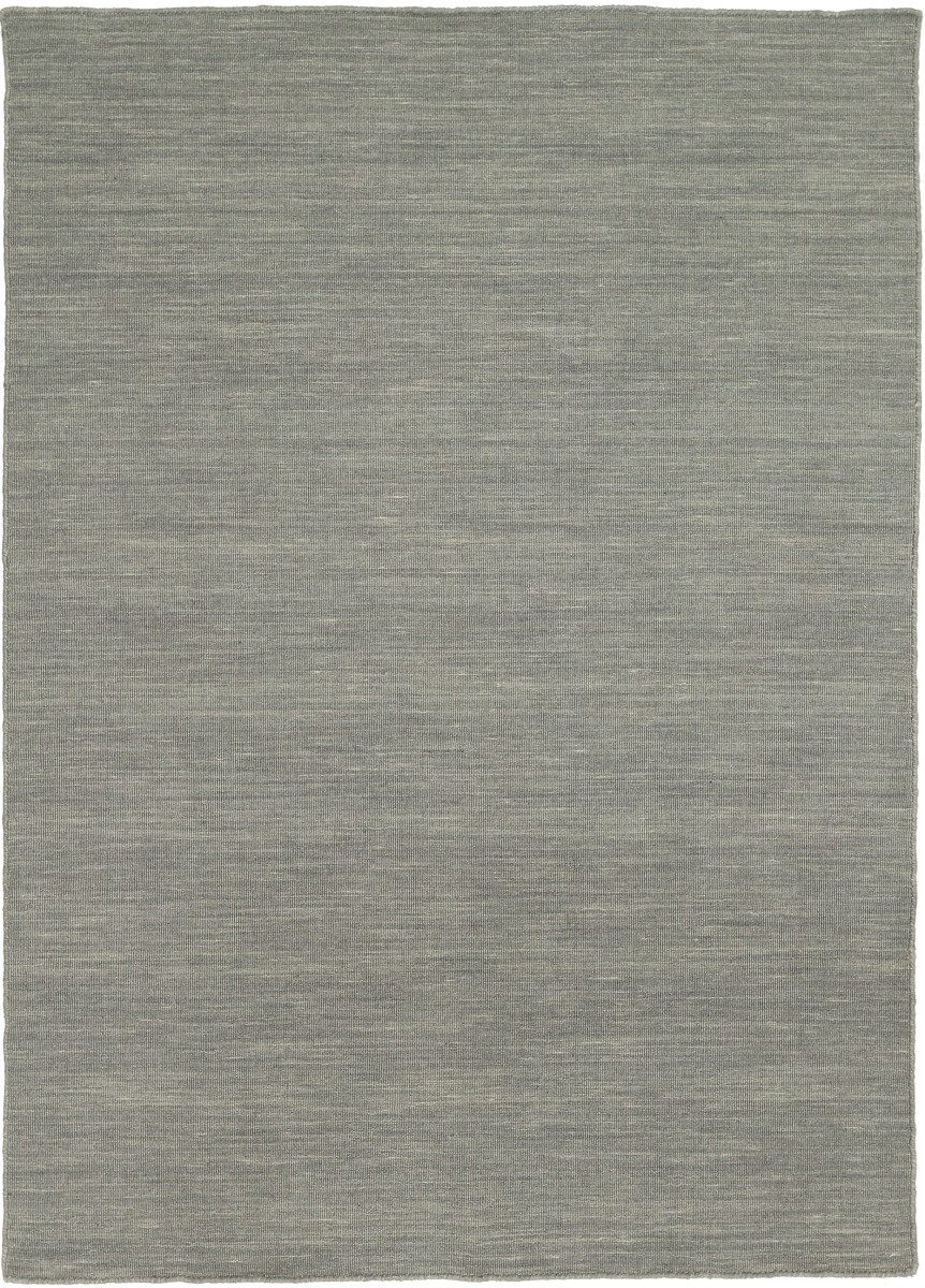 Carpet Avenue Teppich Kelim Solo - Dunkelgrau 340x240, Rechteck, Höhe: 5 mm