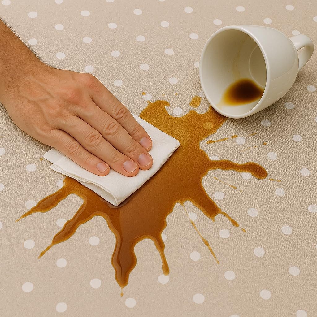 texpot Tischdecke PVC Wachstuch mit Punkten günstig online kaufen