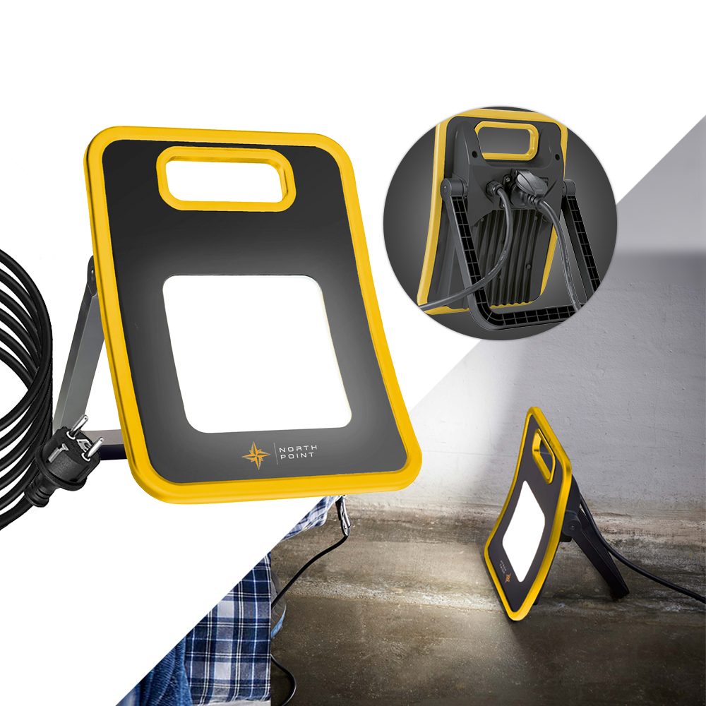 Northpoint LED Baustrahler LED Arbeitsstrahler Baustrahler Baulampe 30W 3000 Lumen Steckdose