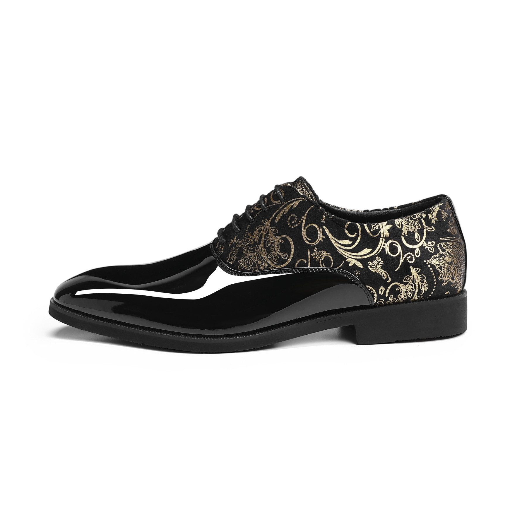 Allthemen Schnürschuh Herr Derby Schnürschuhe mit Retro Paisley Muster Business Formal Stil – Bild 5 von 5