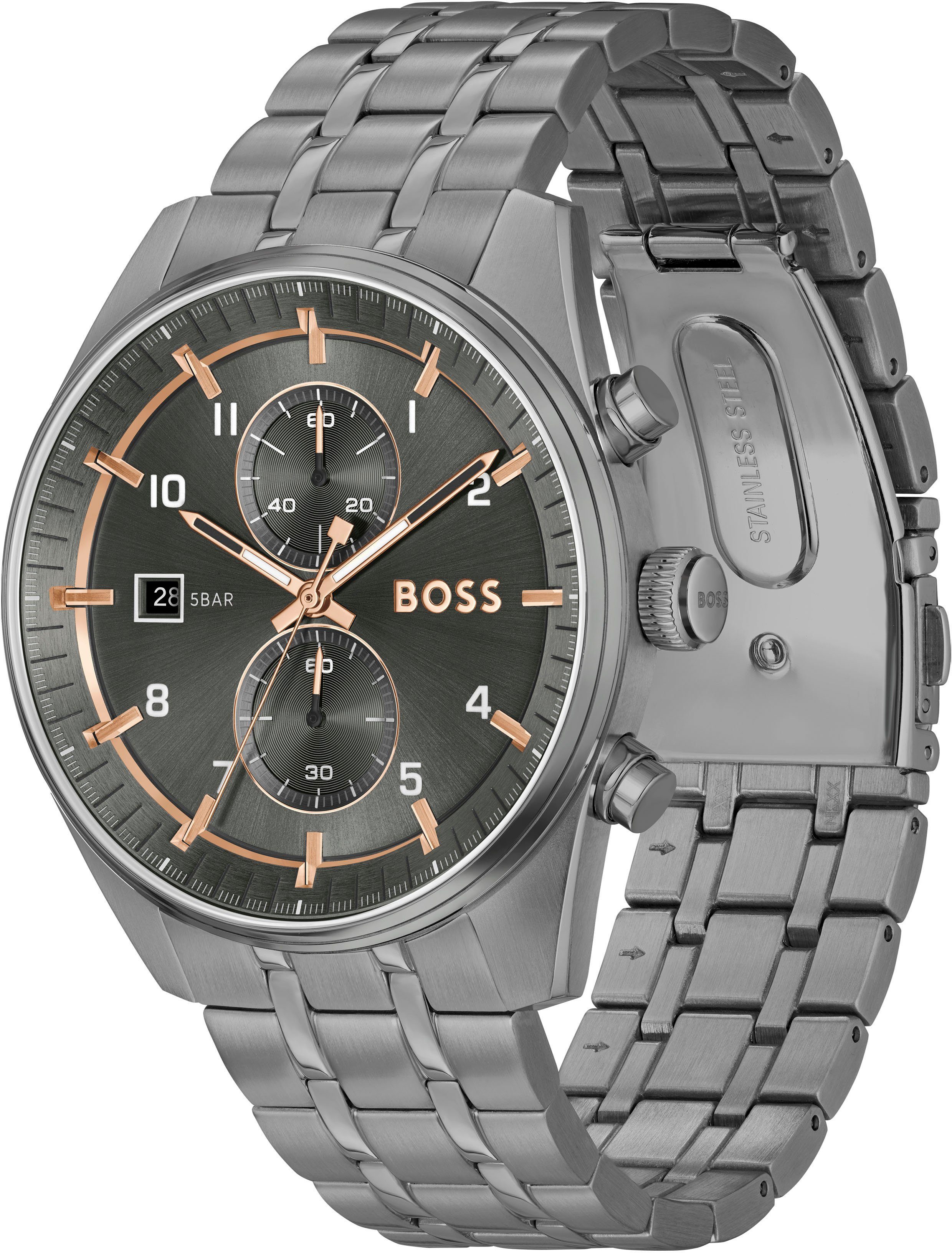 BOSS Chronograph SKYTRAVELLER 1514153, Quarzuhr, Armbanduhr, günstig online kaufen