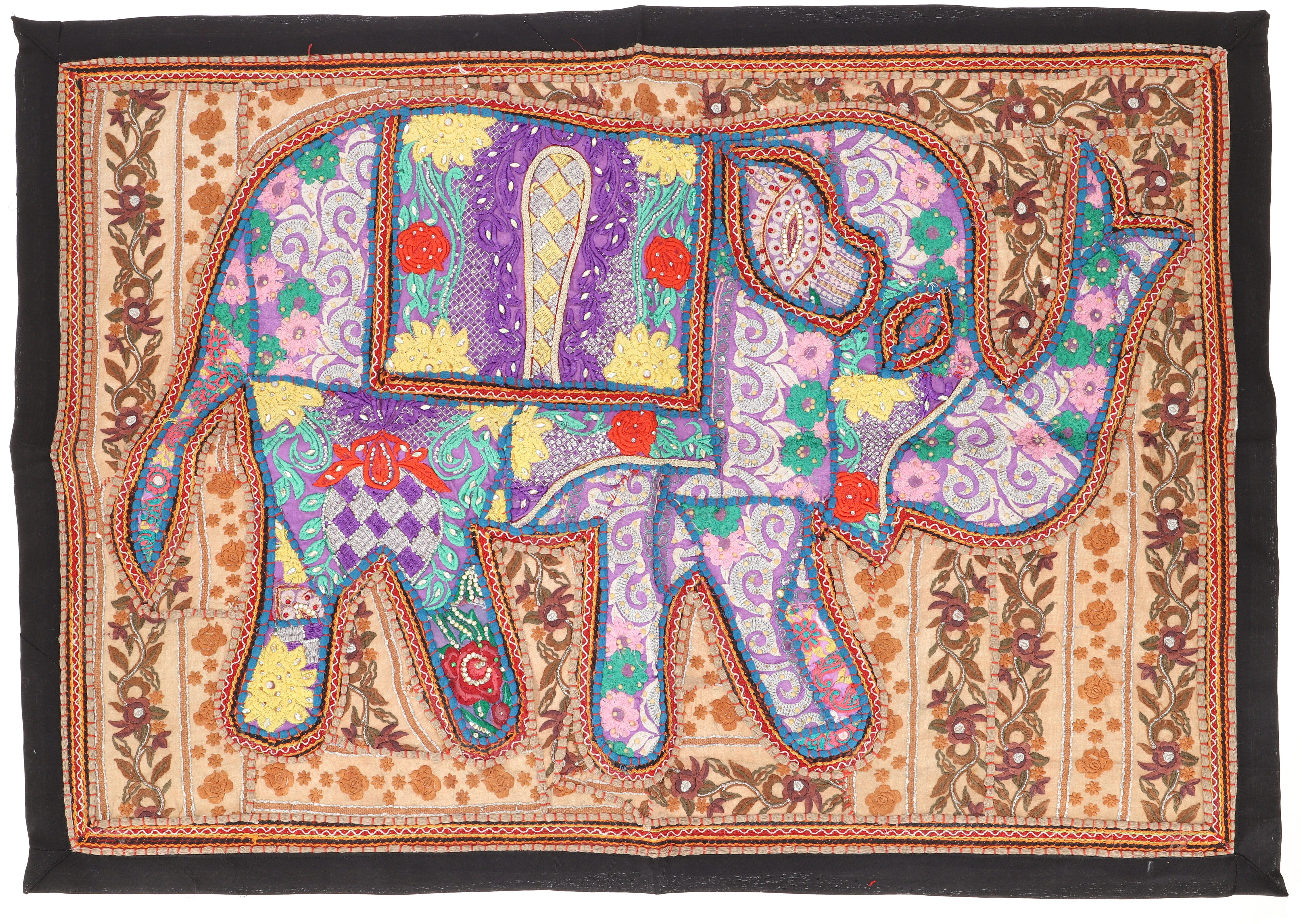 Guru-Shop Wandteppich Orientalischer Elefant Tischläufer, Wandbehang,.., Höhe: 95 mm