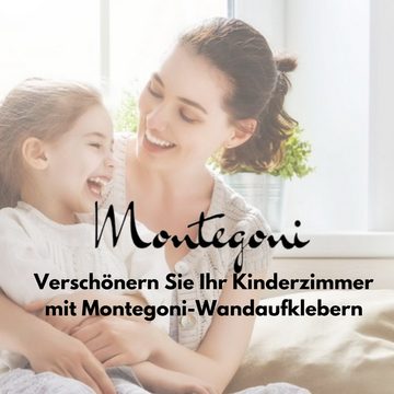 Montegoni Wandsticker Kinder Tier Wandsticker,Wandtattoo mit Waldtieren,Wandaufkleber 64758 (Wandtattoo für Kinderzimmer, Bär Fuchs Herz Regenbogen Tier Wanda), wasserdichte,abnehmbare